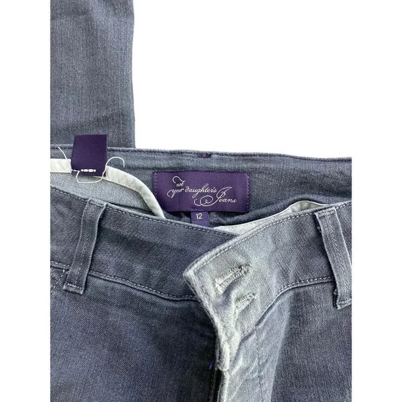 Not Your Daughter's Jeans Women's Gray Straight Leg Mid Rise Jean Size 12 - Picture 3 of 5